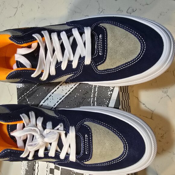 VANS SKATE HALF CAB SKATEBOARD SHOE - SMOKE / NAVY [VN0A5FCDY041] MENS 10 NEW - Picture 4 of 13